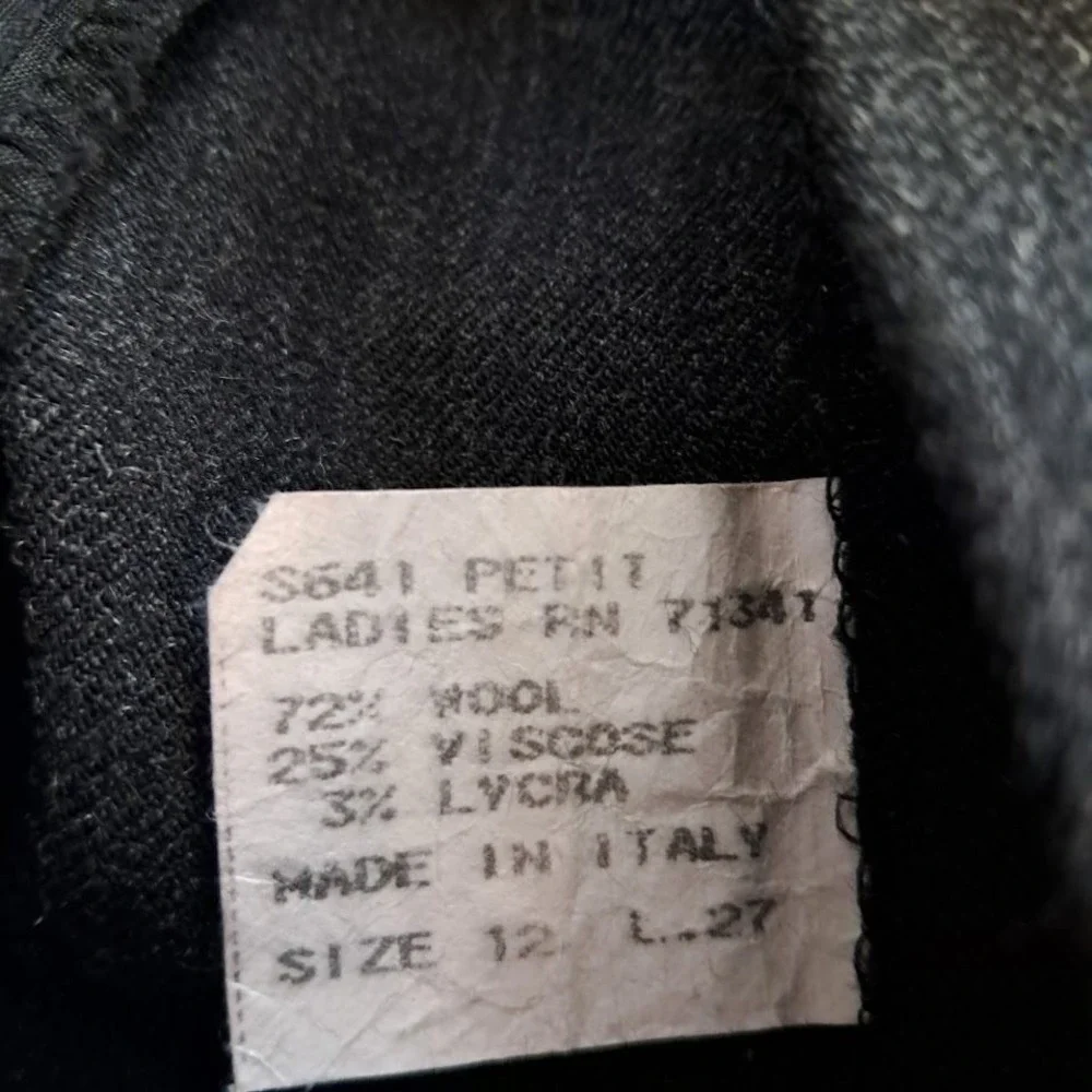 Vtg 80s LL BEAN Womens 10P Charcoal Gray‎ Wool Stirrup Pants Pleated Classic